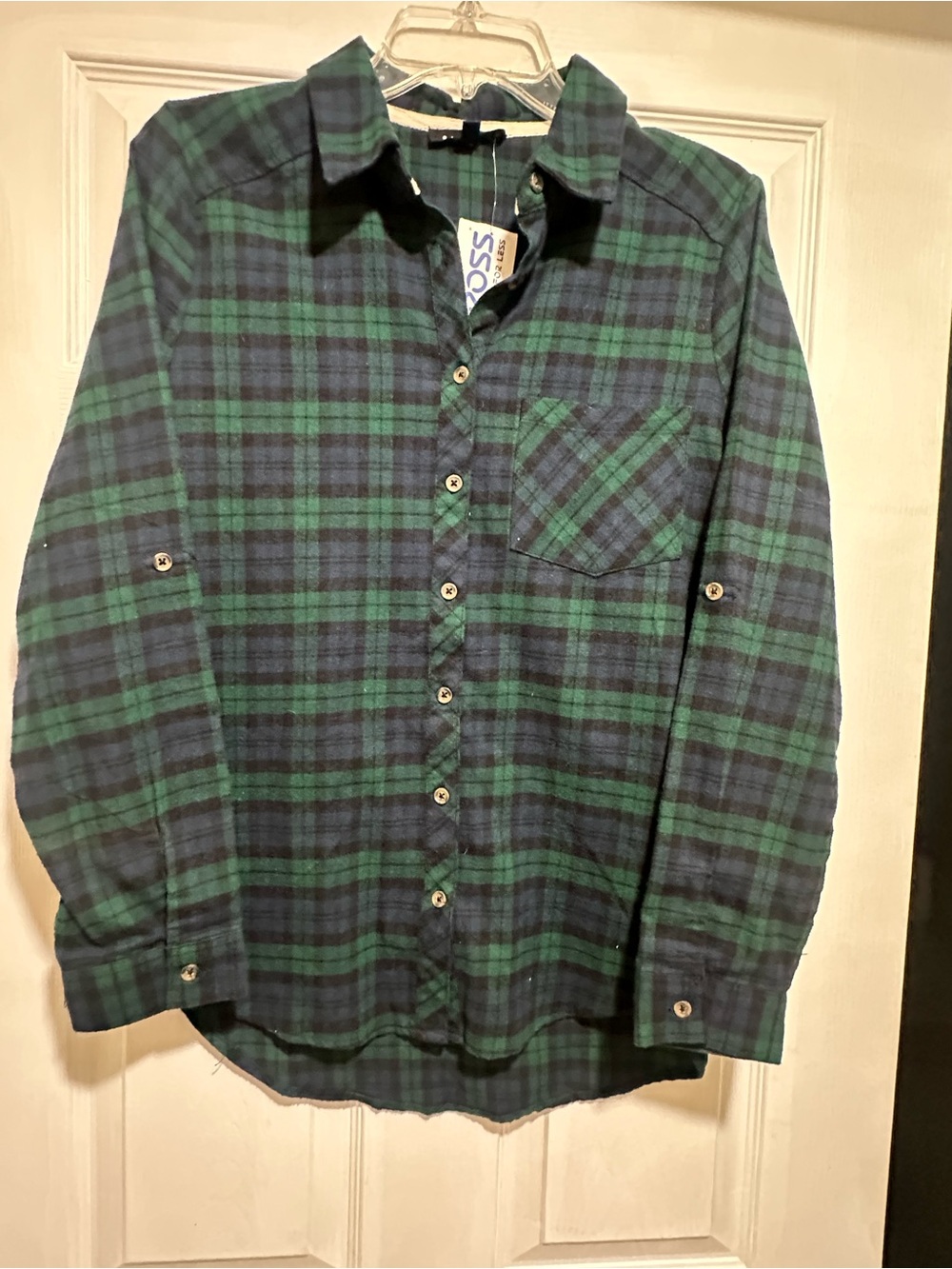 Socialite Green & Navy Plaid Button-Down Shirt